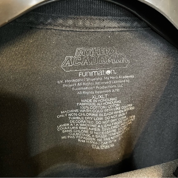 My Hero Academia Funimation Size Large Anime Print T-Shirt Tee Shirt Black - Picture 5 of 7